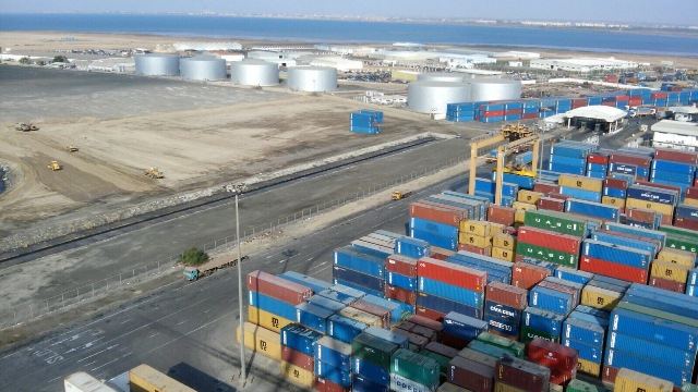 Actual photograph of Aden Container Terminal, Yemen
